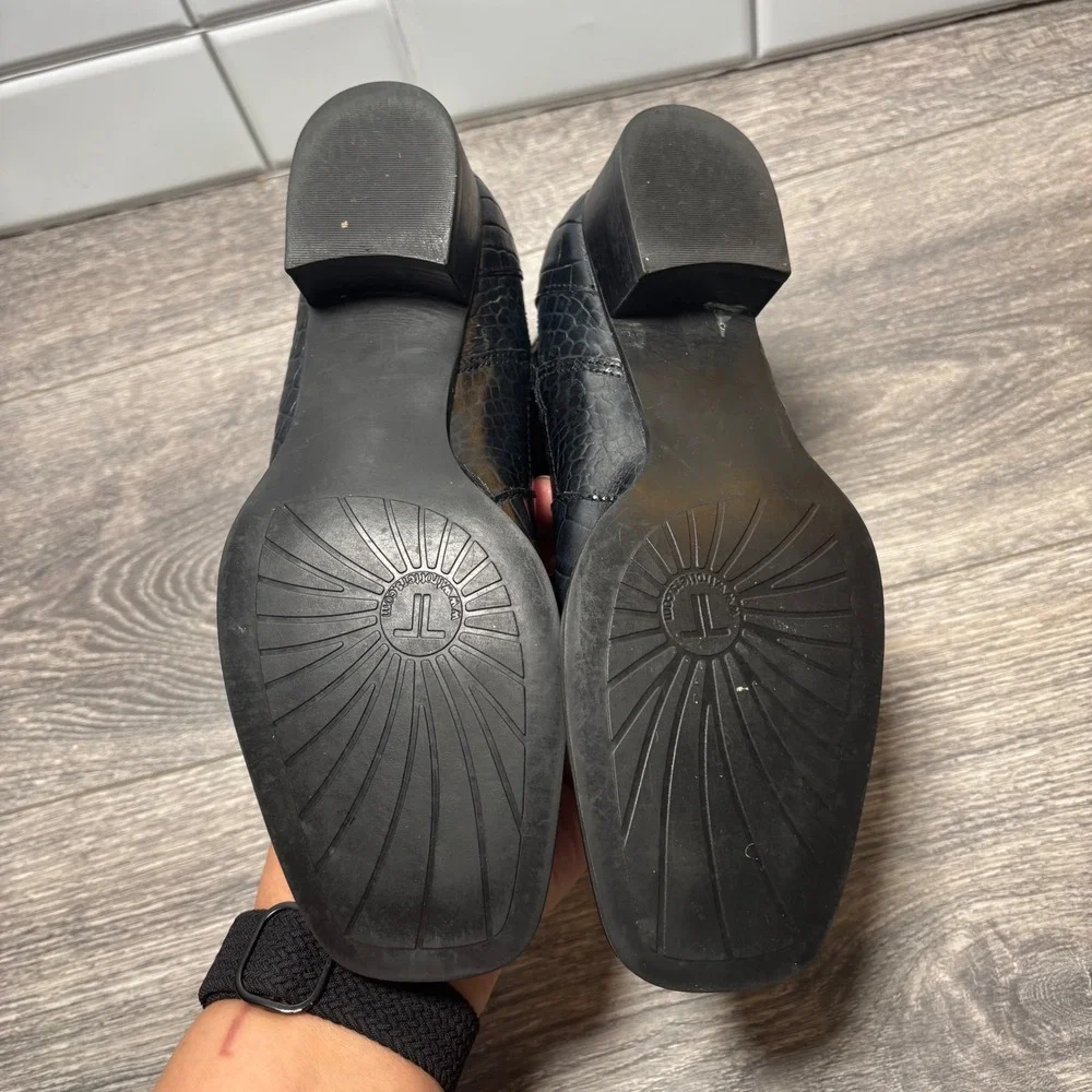 Trotters black croc